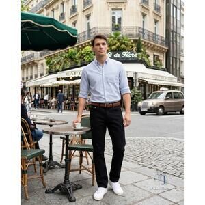 H&M Denim Coupe Standard Men’s Black Jeans 36x30 Classic Straight Leg Essential